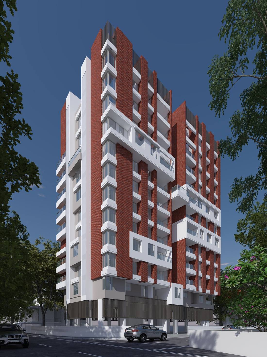 17 Monica Classic — architectural elevation, Kothrud, Pune