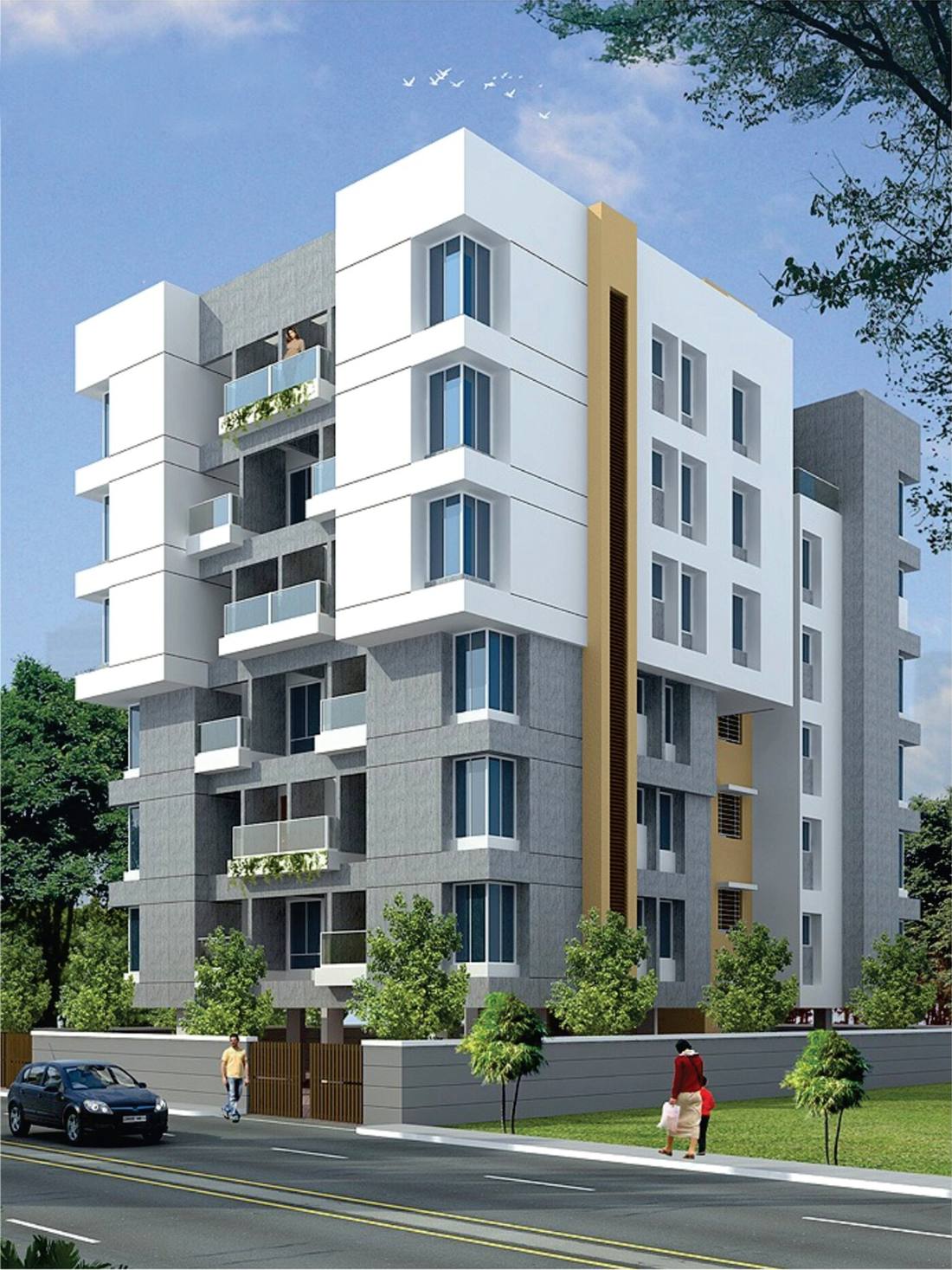 Chandrika Park architectural elevation — residential project in Dahanukar Colony, Pune