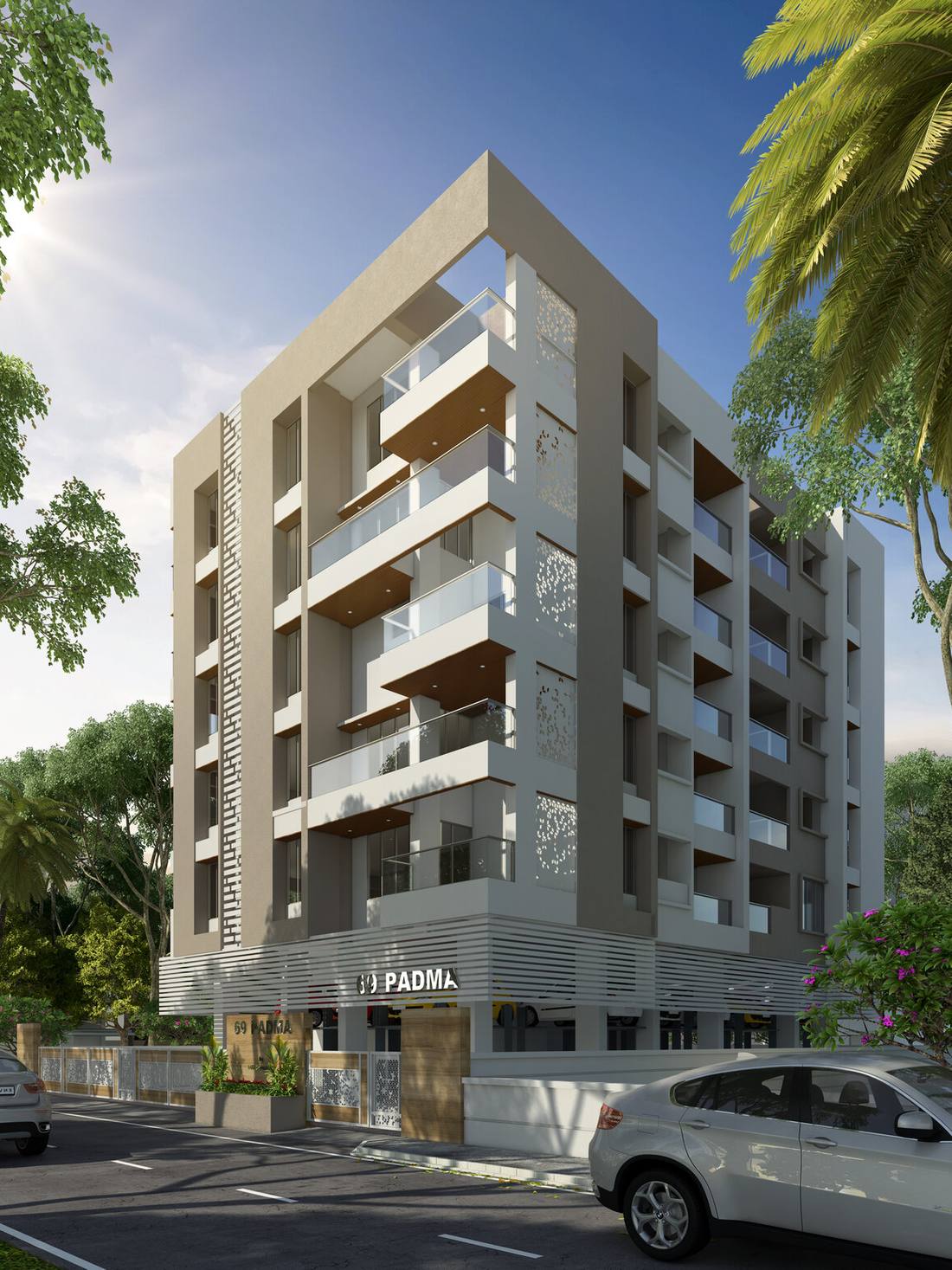 69 Padma architectural elevation — residential project in Dahanukar Colony, Pune