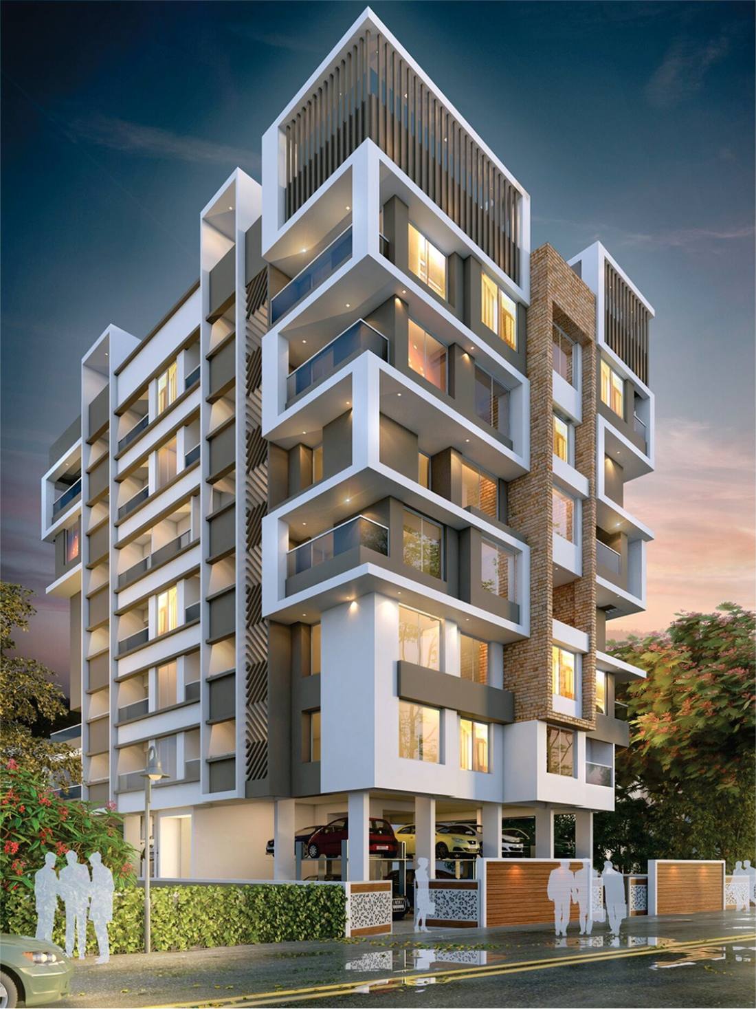 34 Rupesh architectural elevation — residential project in Dahanukar Colony, Pune